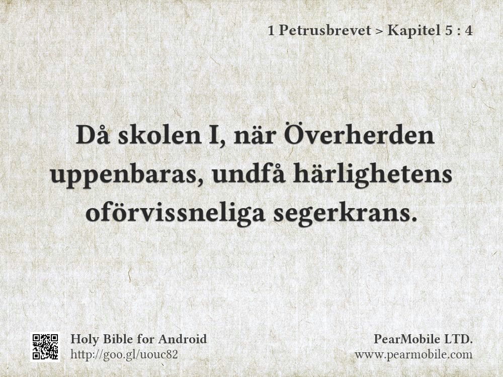 1 Petrusbrevet, Kapitel 5:4